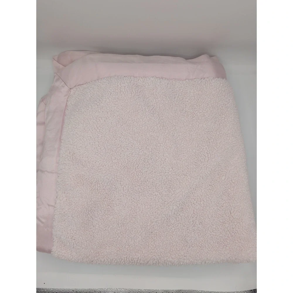 Little Giraffe Pink Baby Blanket Satin Edge 35x29 Chenille Security Lovie Luvie